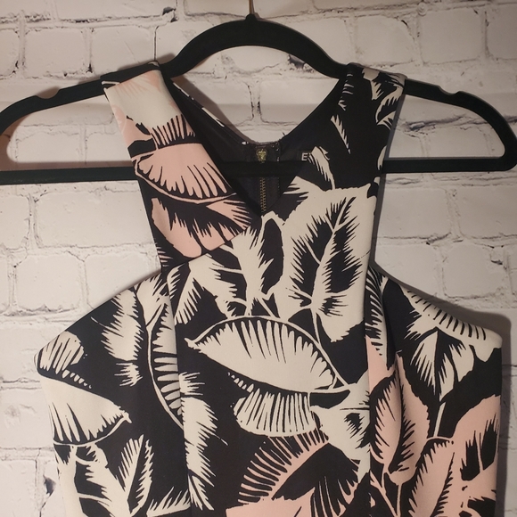 Cute floral pink EXPRESS A-line dress - Picture 13 of 16